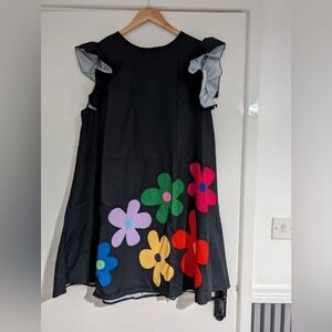 Black dress with flowers